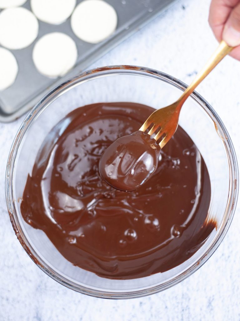dip in melted chocolate